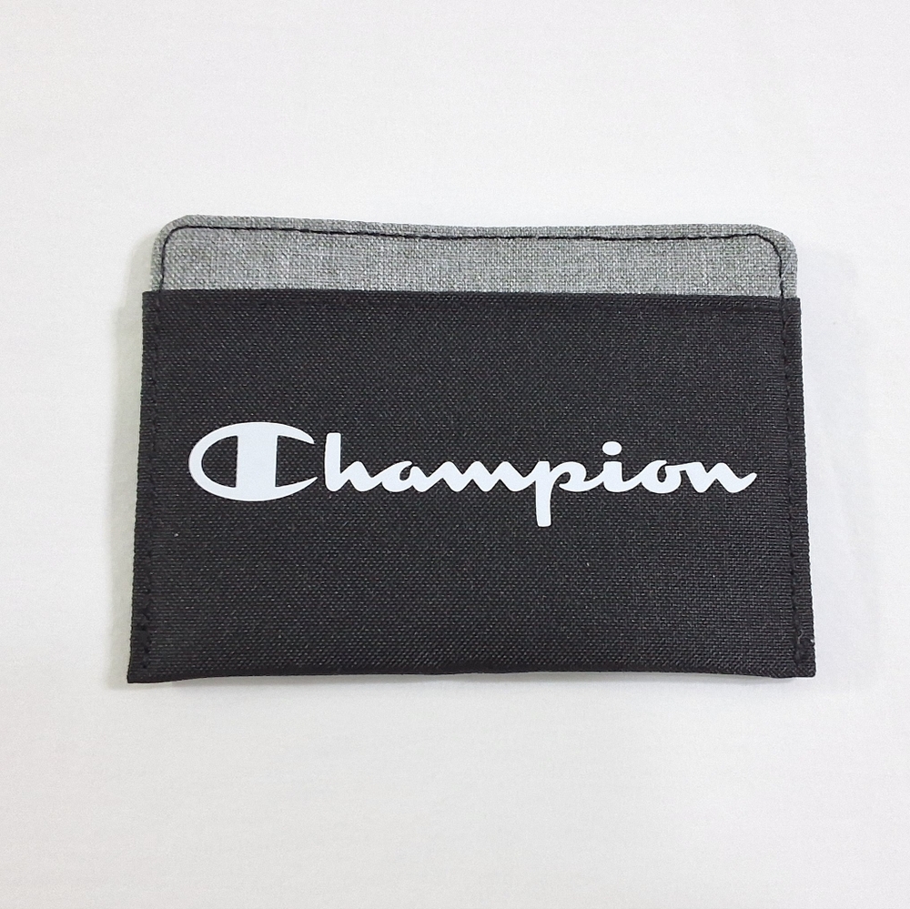 NEW Champion ID Wallet Card Holder Black/Grey